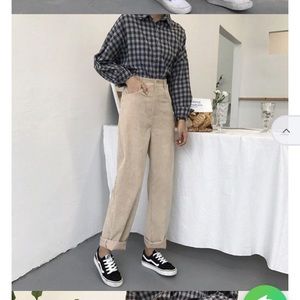 Wide Leg Corduroy Pants